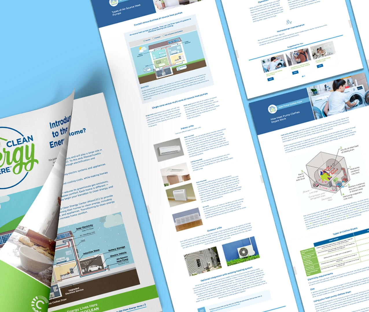 Renewable energy company digital article layouts