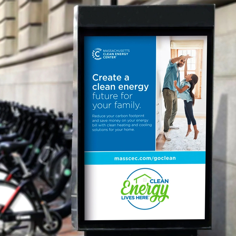 Renewable energy company out of home ebike advertising