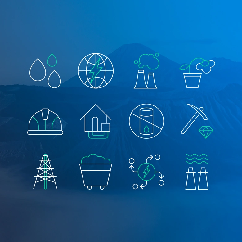 Renewable energy tech company icon branding design