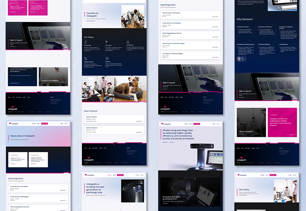 Pathology AI company website design