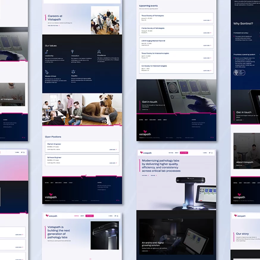 Pathology AI company website design