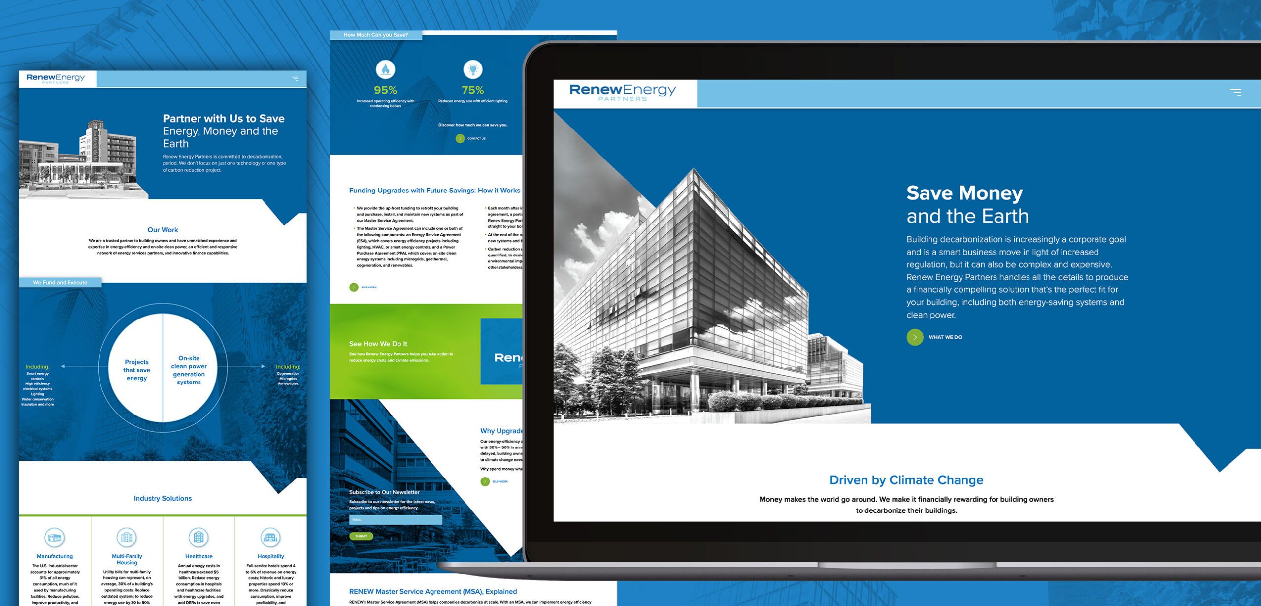 Renewable Energy company branding and website development services