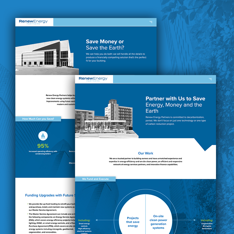 Branding and website development services for renewable energy