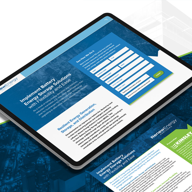 Renewable energy company mobile web development