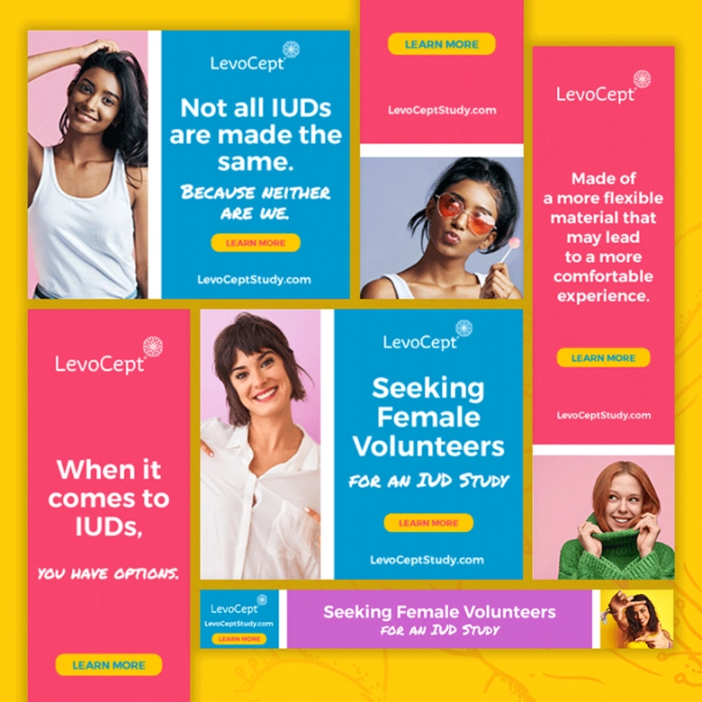 Patient recruitment IUD clinical study Digital Media Banner Ads