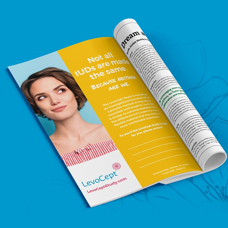 Patient recruitment IUD clinical study Print Advertisements