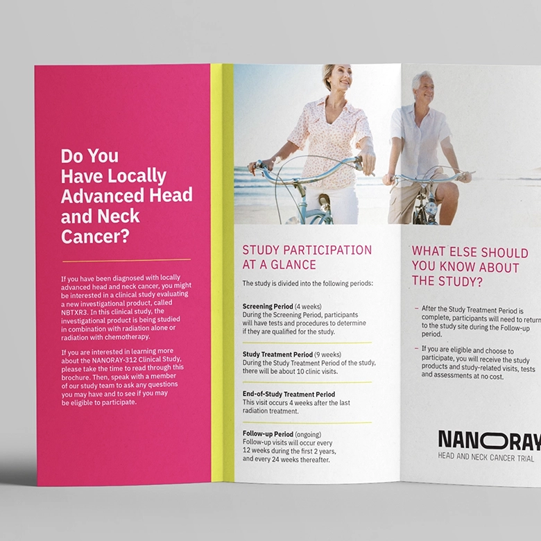 Patient recruitment clinical study branding development brochure