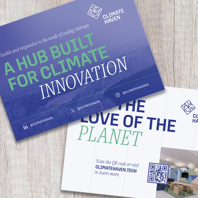 Clean energy company print collateral creation