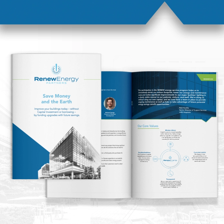 Creative branding services for Clean energy decarbonization company