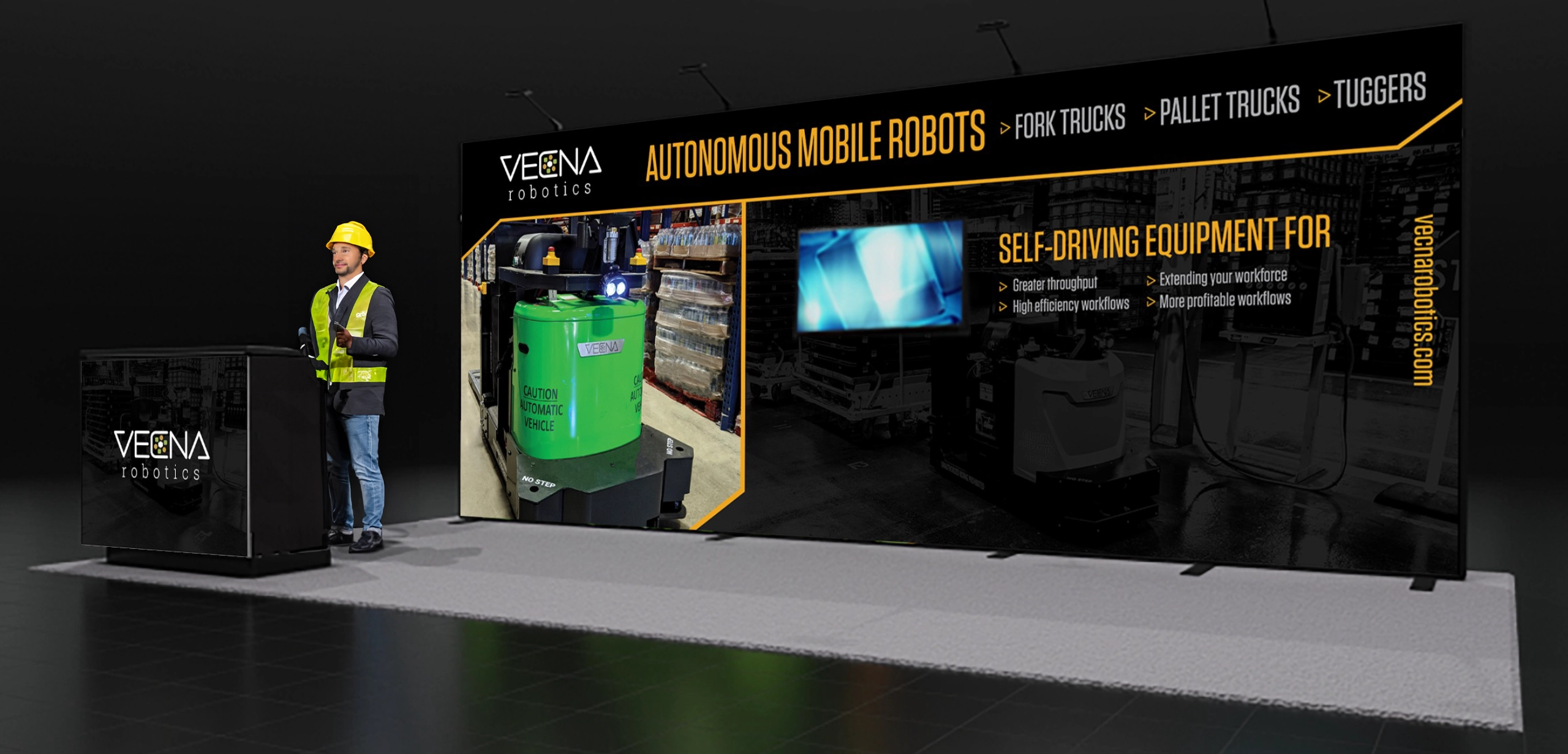 tradeshow design services for an autonomous mobile robotics company