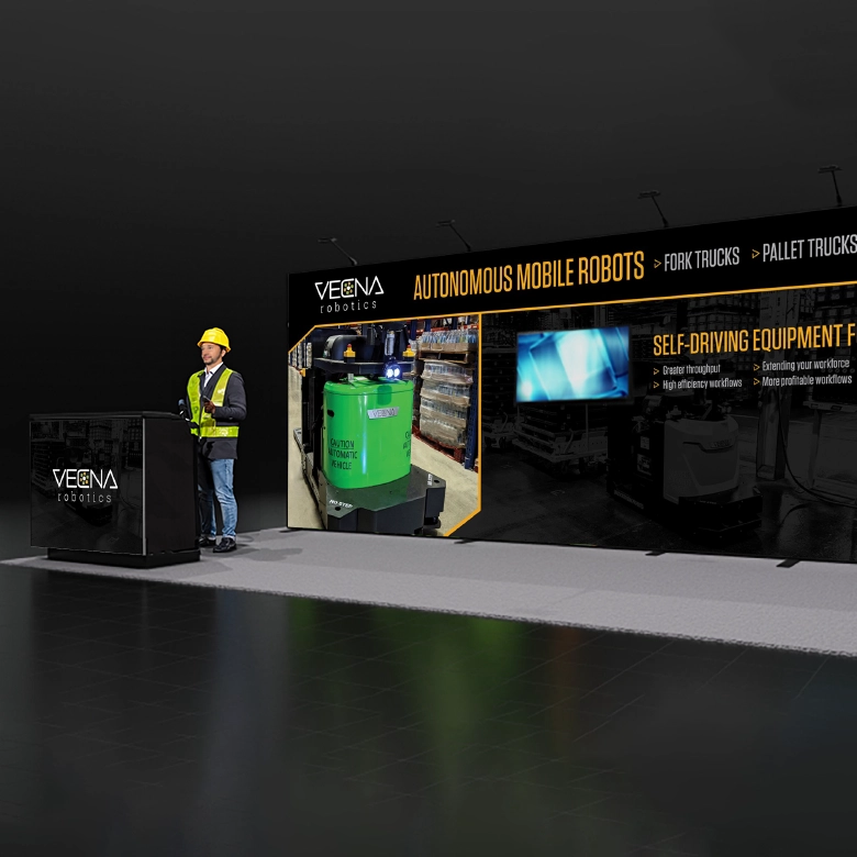 tradeshow design services for an autonomous mobile robotics company